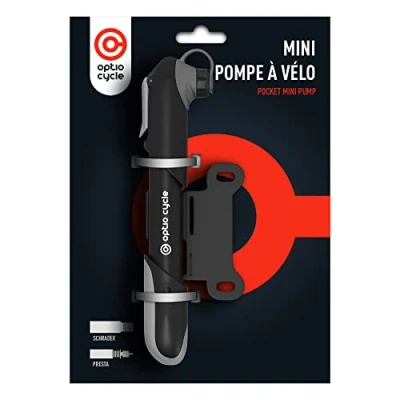 Image de Pompe A Velo Optio Cycle Mini 120 PSI (8,3 Bar) Main VTT Relo Route Bike Pump