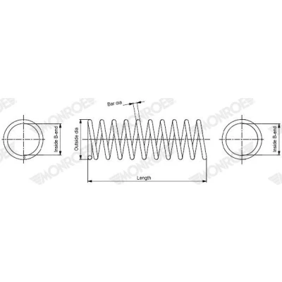Image de MONROE SP4991 Ressort de suspension à boudin VOLVO: XC90 II (256) 2.0 D5 AWD, D4, D4 T6 AWD 2014 2021