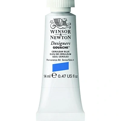 Image de Winsor &amp; Newton Designers Gouache 14ml Bleu Ceruleum Row