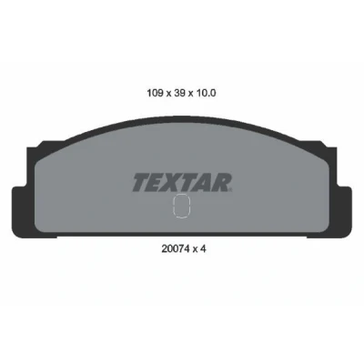 Image de TEXTAR 2007404 Jeu de plaquettes frein non préparé pour indicateur d&#039;usure FIAT: 124 Sport Spider, 125 Berline, X 1/9, FSO: 125P Berline