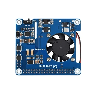 Image de Waveshare PoE Hat (C) for Raspberry Pi 3B+/4B, 802.3af/at Power Sourcing Equipment Required