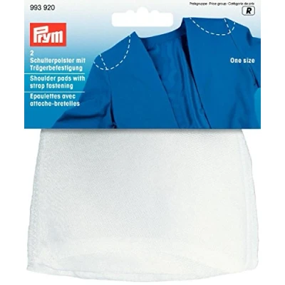 Image de Prym Taille Unique Lot de 2 Coussinets d&#039;épaule/Manches Raglan avec Sangle Fermeture, Blanc