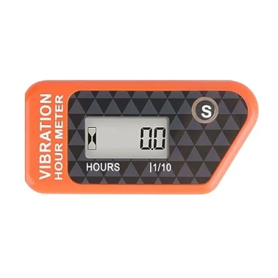 Image de Compteur horaire sans fil auto alimenté numérique Runleader, activation par vibration, minuterie de travail réinitialisable, arrêt du verrouillage l&#039;utilisateur, utilisation pour le(Orange)