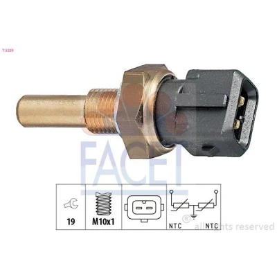 Image de FACET 7.3229 Sonde de température, liquide refroidissement Made in Italy OE Equivalent AUDI: Cabriolet B4