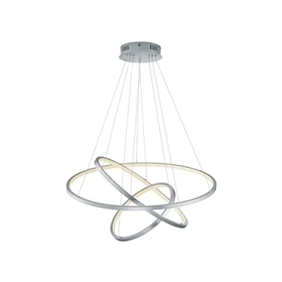 Image de Trio Leuchten WiZ Aaron 352710307 Suspension LED RGBW 80 W avec 16 millions de couleurs + 64 000 tons blanc 18 scènes lumière, contrôle via application commande vocale télécommande