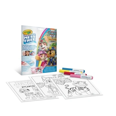 Image de CRAYOLA Coffret de Coloriage pour Enfants, 4 Feutres Couleurs Anti Taches et 18 Pages Coloriage, Édition Pat Patrouille Âge Conseillé: à Partir 3 Ans