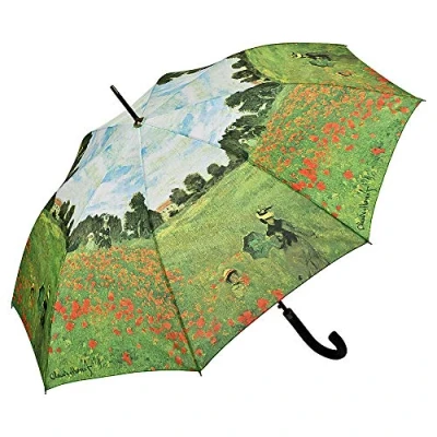 Image de VON LILIENFELD® Parapluie Automatique Femme Motif Art Claude Monet: Champ de coquelicots