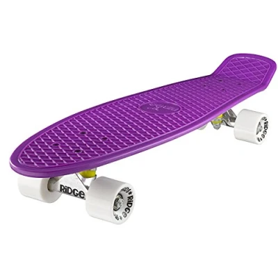 Image de Ridge Retro 27 Skateboard complet Violet/Blanc 27&quot; x 7,5&quot; 69 cm