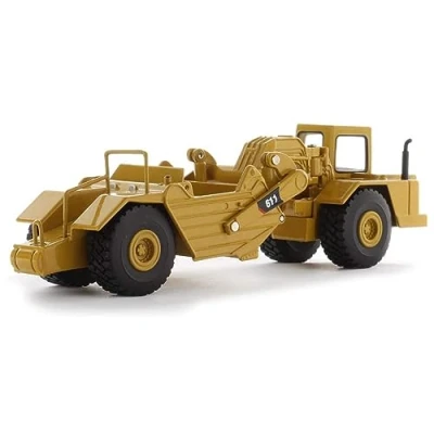 Image de Caterpillar Diecast Masters 85695 Scraper 611, véhicule de Chantier Cat très détaillé dans Une boîte à fenêtre présentation, échelle 1:64, partir 8 Ans, 85695, Yellow