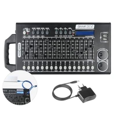 Image de Controleur Dmx 512 Console Canaux, Contrôleur éclairage de Scène Dmx512 Programmable Controller, Programme d&#039;exécution Intégré et RDM Dip Switch pour Système Contrôle d&#039;éclairage