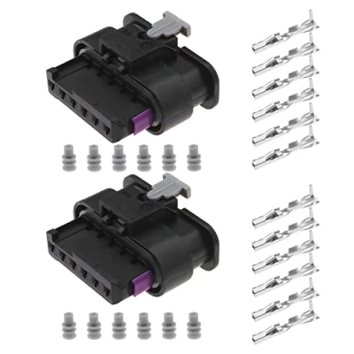 Image de eMagTech 2pcs Connecteur de Feu Arrière Voiture à 6 Broches 61132359993 Compatible avec BMW Série 1 2 3 4 F20 F21 F22 F23 F28 M2 F30 F31 F32 F33 F36 Électrique
