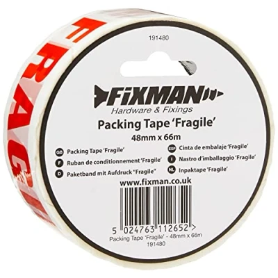 Image de Fixman Ruban adhésif pour Emballage Fragile 191480 48 mm x 66 m