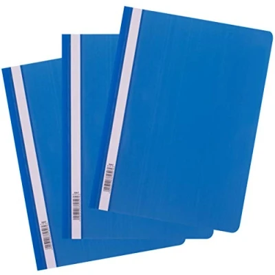 Image de D.RECT ​​ 25 Pièces Classeur Plat A4 Perforé en plastique Avec couvercle frontal transparent Reliures à feuilles mobiles film PP Euro Perforation Vert Clair