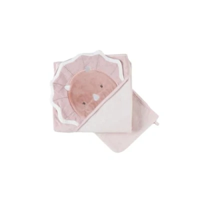 Image de NOUKIE&#039;S Set de bain en éponge Cape + Gant Popsie Rose poudré