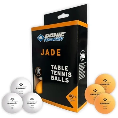 Image de Schildkröt Donic balle de tennis table adulte unisexe jade, qualité poly 40+, 12 PCS. dans un sachet, 6 x Blanc / 6X Orange, M.