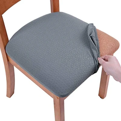 Image de Homaxy Housse de Chaise, Chaise Universelle Lavables, Salle à Manger Universel, très Facile Nettoyer et Durable, Installer (Gris, 4 pièces)