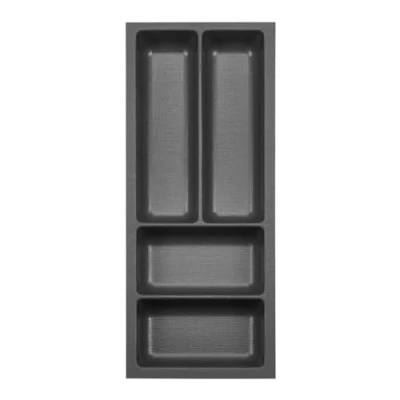 Image de ORGA BOX 3 Range couverts Profondeur : 473 x Largeur 191 mm anthracite avec structure Canvas pour tiroirs de 30, par ex. dans les cuisines Nobilia/Noblessa à partir 08.2012.