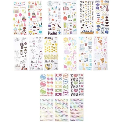 Image de Zink Colorful &amp; Decorative Sticker Sets for Instant Photo Paper Projects (Mint, Snap, Zip, Pop, Z2300) 9 Unique Sets.