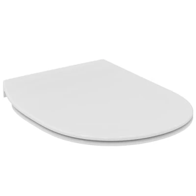 Image de Ideal Standard Connect Abattant WC Ultra fin Blanc Frein de chute E772401, Lunette Toilette, Siège WC, Modèle authentique