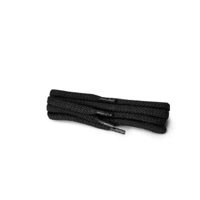 Image de Kaps lacets ronds, durables 100% coton de haute qualité, fabriqués en Europe, 1 paire, plusieurs couleurs et longueurs (90 cm 5 à 6 paires d&#039;oeillets / 91 noir)