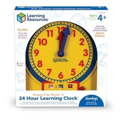 Image de Learning Resources Ma première Horloge d&#039;apprentissage 24 Heures, LSP2993 UK, Multi, Taille Unique