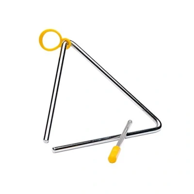 Image de FUZEAU 8268 Triangle Musical Musique Percussion En Acier + batte ou mailloche Jouer des Sons Cristallins et Scintillants A partir de 5 ans