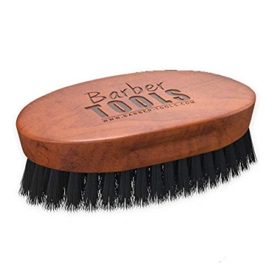 Image de Brosse à barbe et moustache de grande qualité. Fabriquée avec du bois d&#039;hêtre 100% poils sanglier. Elle est idéale pour l&#039;utilisation d&#039; huile, baume, cire barbe. ✮ BARBER TOOLS