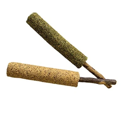 Image de Croci Euphoria Lollipop Catnip/Silvervine, Jouet Comestible pour Chat à Base d&#039;herbe et des Silvervine, 2 Pcs, 14 cm