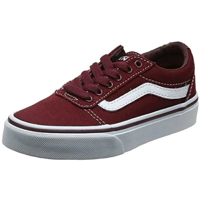 Image de Vans Ward, Baskets Mixte Enfant Rouge ((Canvas) Port Royale/White 8j7) 32 EU