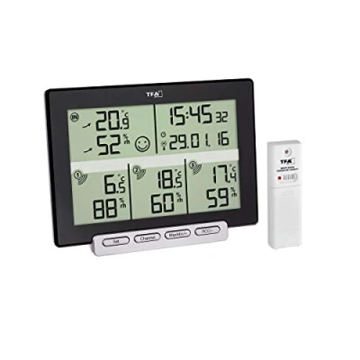 Image de TFA Dostmann Multi Sens Thermo hygromètre radiopiloté Noir