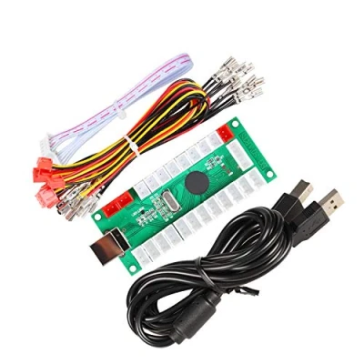 Image de EG STARTS Zero Delay USB Encoder Pour PC LED Joystick Set Arcade DIY Kit Contrôleur Partie Mame Jeux (5Pin Câble + 10x 3Pin 2.8mm Fil)