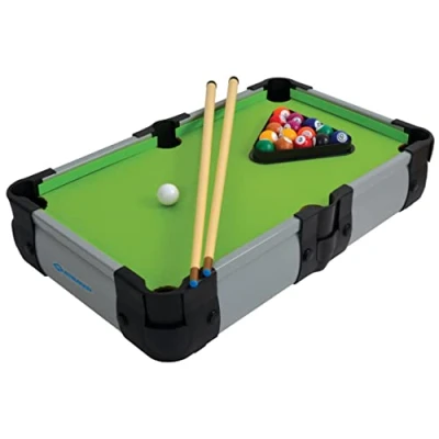 Image de Schildkröt Table de Billard Mini, Petite avec 2 Queues, 16 Boules Billard, Triangle pour l&#039;Arrangement, Amusement Parfait Toutes Les Occasions, +5 Ans, 970311