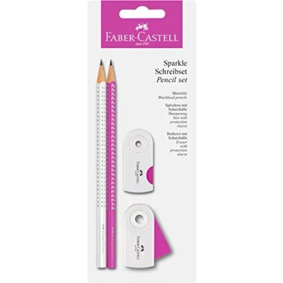 Image de Faber Castell Sparkle Set d&#039;écriture 4 pièces Rose/blanc