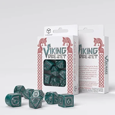 Image de Q Workshop QWOVIK4S Viking Lot de 7 Dices Modernes Mjolnir