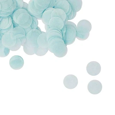 Image de Oblique Unique® Confettis en papier bleu clair pour table d&#039;anniversaire, fête, mariage, enterrement de vie jeune fille