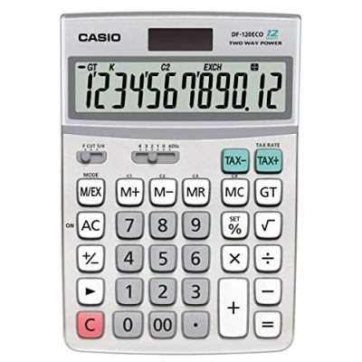 Image de Casio DF 120ECO Calculatrice Solaire Gris