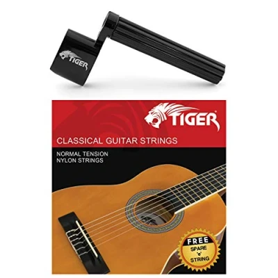 Image de Tiger Jeu de cordes et enrouleur pour guitare classique