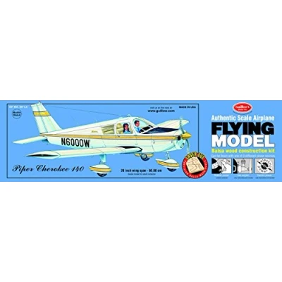 Image de Guillows Model Kit Piper Cherokee 140 Plane 1:20 Scale 307