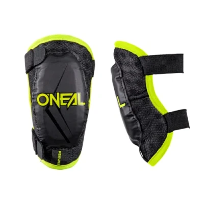 Image de O&#039;NEAL Protège Coudes Enfants Motocross Enduro Ajustement Confortable et Dynamique, réglable avec des Sangles élastiques, 4 9 Ans Pee Wee Noir Néon Jaune Taille XS/S