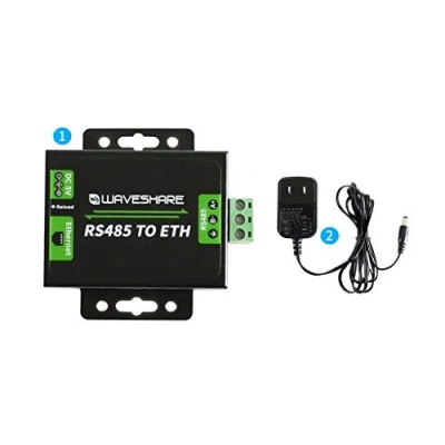 Image de Waveshare RS485 to Ethernet Converter Supports Customized Heartbeat/Registration Packets,Webpage,RFC2217 like Protocol Available Client Modes TCP Server, Client, UDP HTTPD