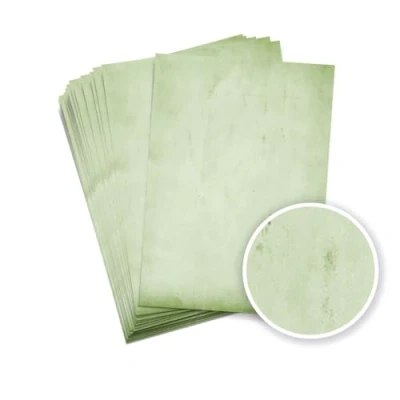 Image de Papeterie Vintage Papier à Lettre 50 feuilles Vert Format DIN A4 (21,0 x 29,7 cm) 90 g/m² grammage imprimé recto verso, convient toutes les imprimantes