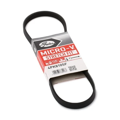 Image de GATES Micro V Stretch Fit 4PK810SF Courroie Poly 810 4 PA (polyamide), EPDM (éthylène propylène diène caoutchouc) BMW: 3 Berline, 1 5 portes