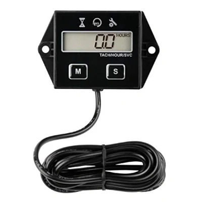 Image de Tachymètre de compteur horaire numérique Runleader, rappel maintenance, arrêt l&#039;utilisateur, utilisation pour tondeuse à gazon Générateur tracteur, Moteur hors bord
