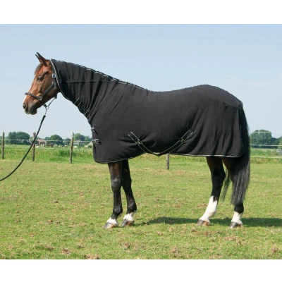 Image de Harry&#039;s Horse Couverture polaire Deluxe avec tour de cou Noir Longueur du dos: 165 cm &amp; bas 215