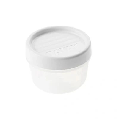 Image de TATAY Boîte Alimentaire, Hermétique, Capacité de 0.2 L, Couvercle à vis, sans BPA, passe au micro ondes et lave vaisselle, Blanc. Dimension: 8,5 x 6 cm