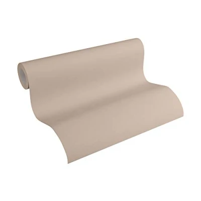 Image de A.S. Création Papier peint non tissé Motif mur lisse 10,05 m x 0,53, marron, 309167