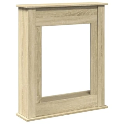 Image de VidaXL Cadre de cheminée chêne sonoma 75x20x87,5 cm bois d&#039;ingénierie, cheminée, console ensemble tour