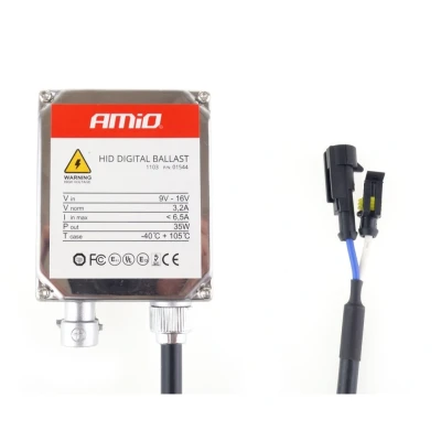 Image de AMiO 01544 Ballast, lampe à décharge de gaz H1, H3, H4, H7, H8, H9, H10, H11, H12, H13, HB1, HB3, HB4, HB5, D2R, D2S, D4S avec kit montage