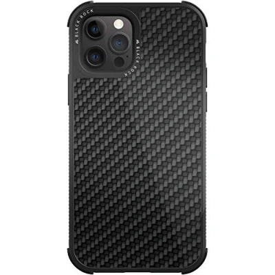 Image de Black Rock Coque de Protection Robuste en Carbone véritable Compatible avec Apple iPhone 12/12 Pro I Fibre Noir