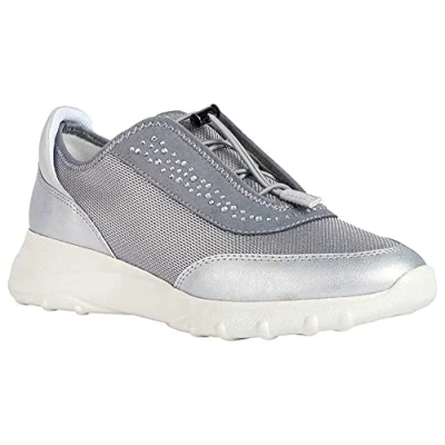 Image de Geox Alleniee Baskets basses, Femme, Taille: 41, Lt grey/silver Matière synthétique / textile